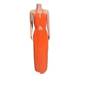Arden B women's Chiffon cutaway nasturtium dress S